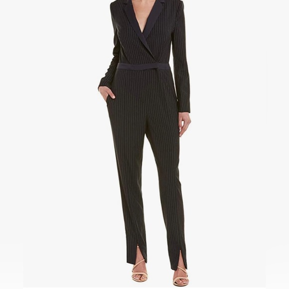 BCBGMax Azaria Pinstripe Jumpsuit - Picture 1 of 7
